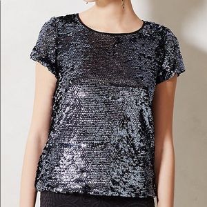 Anthropologie Leifsdottir sequin top